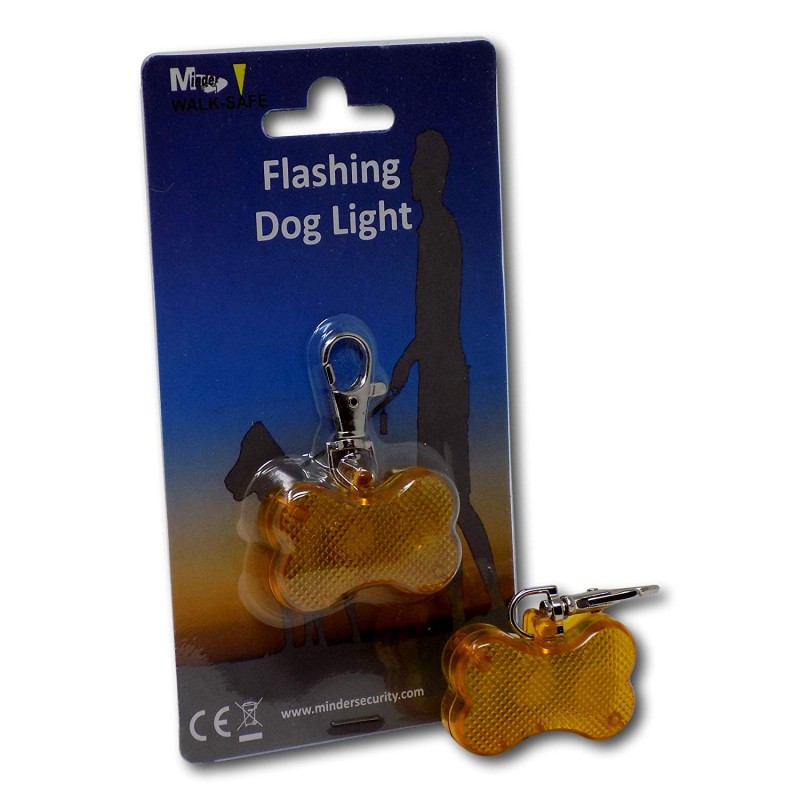 Minder Walksafe Flashing Dog Light - Bone