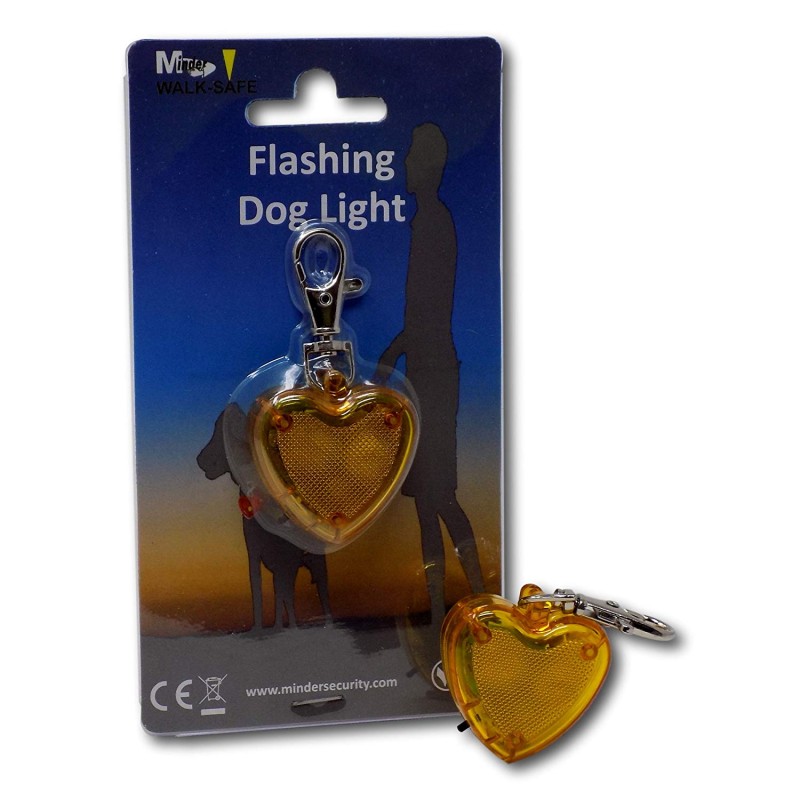 Minder Walksafe Flashing Dog Light - Heart