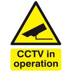 CCTV in Operation Weatherproof Plastic Sign