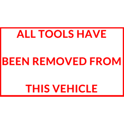 "All Tools Are Removed"...