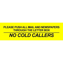 ‘No Cold Callers’ Letterbox...