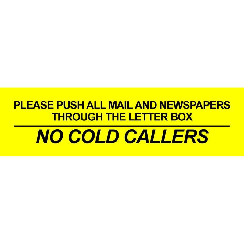 ‘No Cold Callers’ Letterbox Sticker
